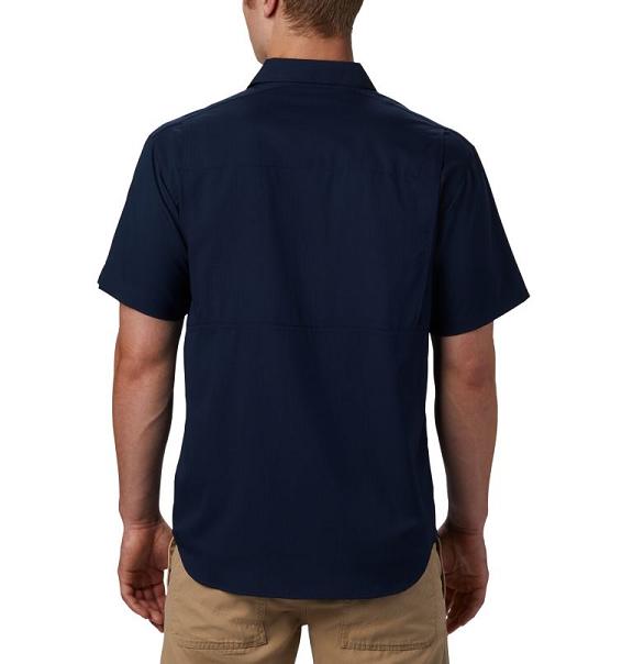 Columbia Silver Ridge Lite Shirts Navy For Men's NZ31405 New Zealand